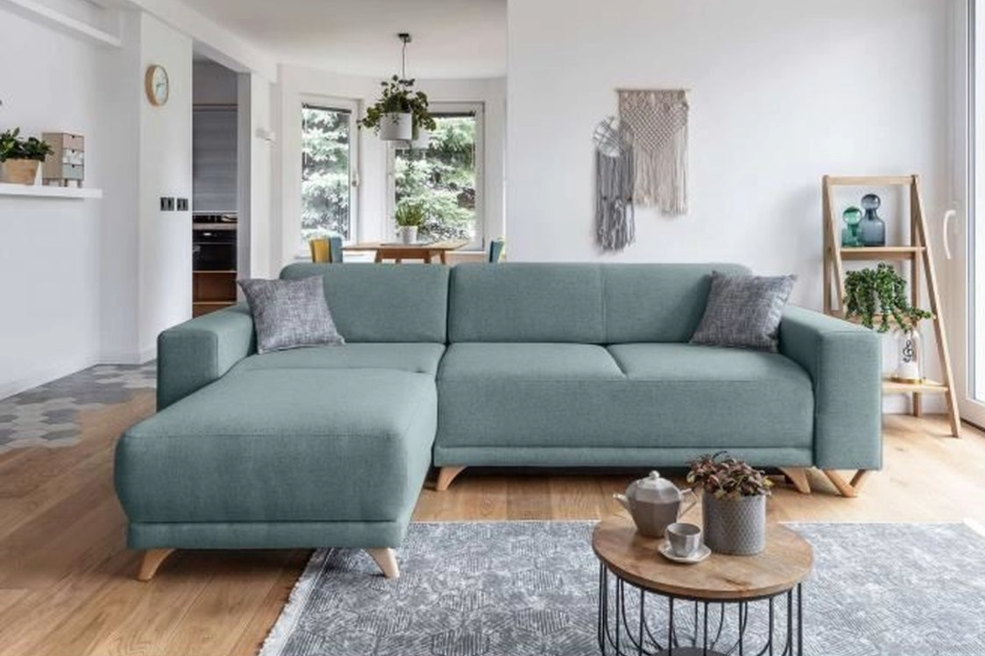 canape angle convertible vert bella cdiscount